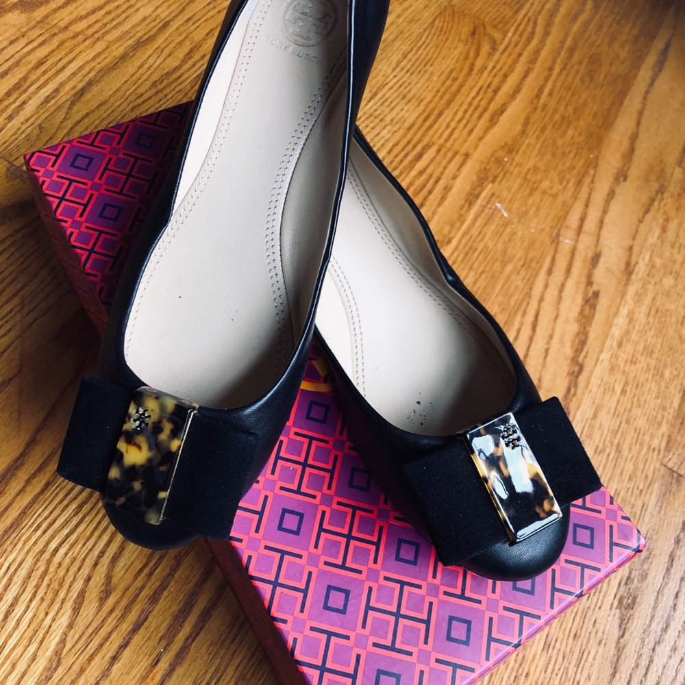 Tory Burch Chase Ballet Black Flat